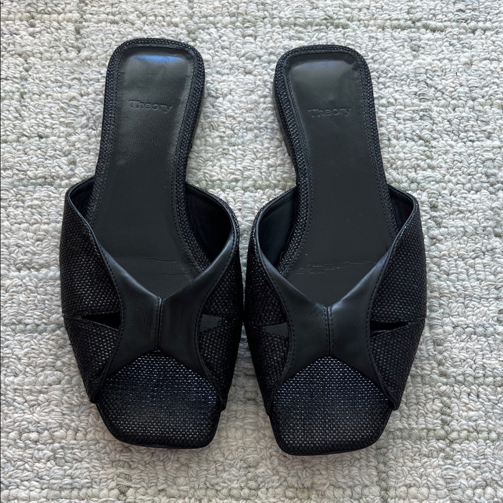 Theory Black Women's mules made in Italy